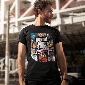 Футболка LOYS унисекс Grand Theft Auto (GTA Vice City blk) черный XXL