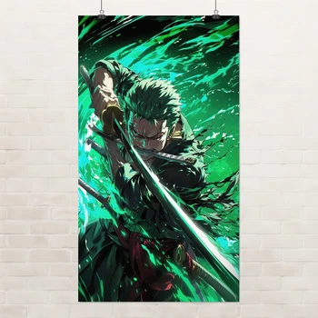 Постер Большой куш, Ван-Пис, Ророноа Зоро, One Piece, Roronoa Zoro, аниме, A1 107×60 см (id6929)