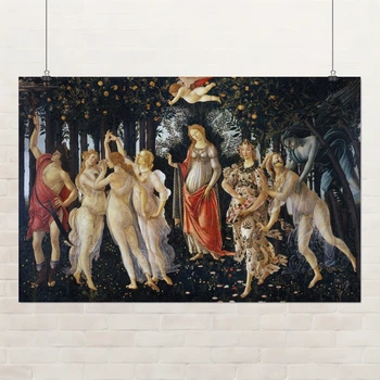 Постер Сандро Боттичелли, Весна, Sandro Botticelli, Primavera (Spring), A3 28×42 см (id6961)