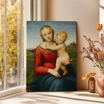 Інтер'єрна картина Мала Мадонна Каупера, Рафаель, Raphael Santi, Small Cowper Madonna, 42×30 см (id6958)