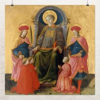 Постер Святой Лаврентий, Филиппо Липпи, Filippo Lippi, Saint Lawrence, A3 30×30 см (id6971)