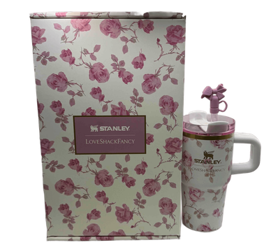 Термос термокружка Stanley Quencher H2.0 Tumbler из нержавеющей стали 0,59 л LoveShackFancy Pink Bloom KT6007862