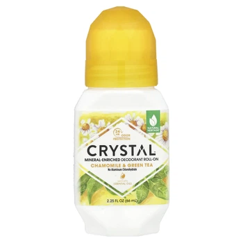 Натуральный шариковый дезодорант CRYSTAL ромашка и зеленый чай 66 мл без спирта и алюминия