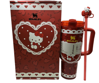 Термос термокружка Stanley Quencher H2.0 Tumbler Светится в темноте 1,18 л Hello Kitty Valentine Edition KT7001977