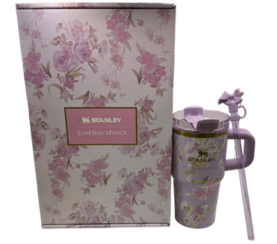 Термос термокружка Stanley Quencher H2.0 Tumbler из нержавеющей стали 0,59 л LoveShackFancy Floral Lavender KT6007865