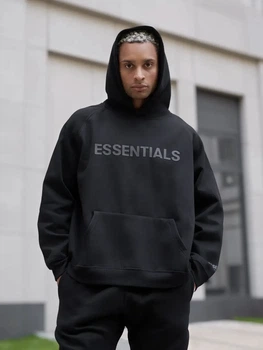 Худи Essentials Fear Of God в черном цвете (M).
