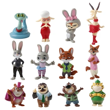 Игрушка Реалистичные фигурки Зоотрополис (Зверополис), 12 персонажей Zootopia для детей (арт 15779)