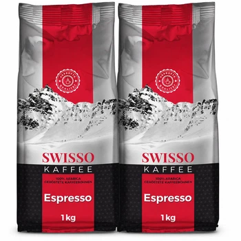 Набір кави в зернах Swisso Espresso 100% Arabica, 2×1 кг