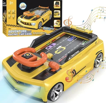 Ігровий гоночний симулятор водіння Adventure Racing Car Жовтий