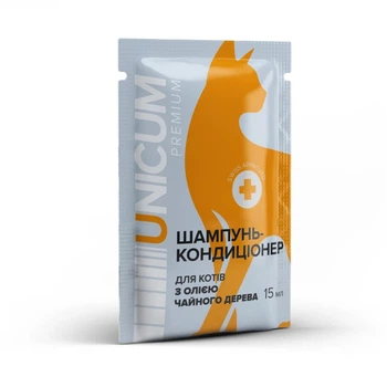 Unicum Шампунь-кондиционер (саше) для кошек с маслом чайного дерева 15 мл