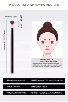 Кисть профессиональная для хайлайтера Detail Setting Brush №14 LUX