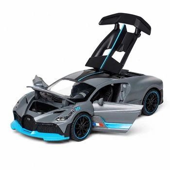 Машинка Bugatti Divo моделька игрушка металлическая коллекционная детская 15 см Серый (1597988)