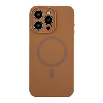 Чохол Glow Silicone Case Full Camera with Magsafe для iPhone 15 Pro Max New Brown