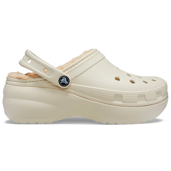 Зимние сабо на высокой платформе Crocs Classic Platform Lined Clog 39-40 р 25-25.5 см Бежевые 207938 M7/W9 Bone