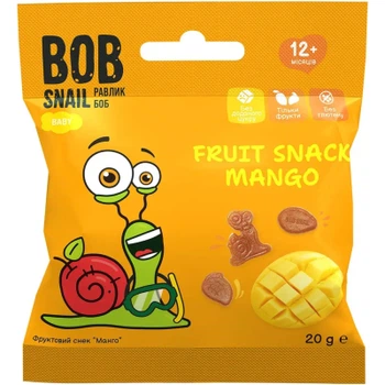 Детские снеки Bob Snail фруктовые манго 20 г (1740855)