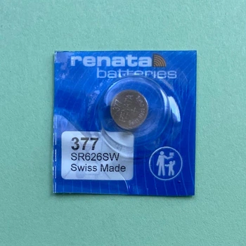 Батарейка Renata 377 (CR626SW) 1.55V на оксиде серебра для наручних часов