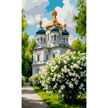 Картина за номерами SANTI Храм навесні 30х50 см