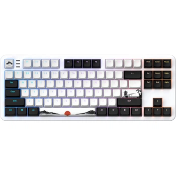 Механічна клавіатура Dark Project ALU87 Fuji V2 G3ms Sapphire Біло-чорна