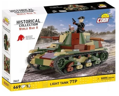 Конструктор Cobi HC WWII легкий танк 7TP 669 елементів 2661 (5902251026615)
