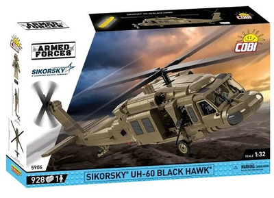 Конструктор Cobi Armed Forces Sikorsky UH-60 Black Hawk 928 елементів 5906 (5902251059064)