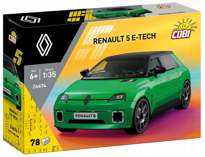 Конструктор Cobi Renault 5 E-TECH 78 елементів 24674 (5902251246747)
