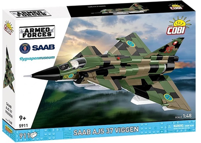 Конструктор Cobi AF SAAB AJS 37 Viggen 911 елементів 5911 (5902251059118)