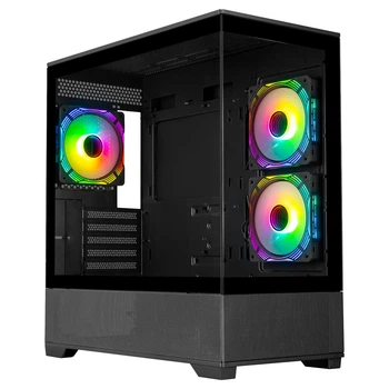 Компьютерный корпус Prologix Axon GM-03AB Midi-Tower MicroATX/ITX с тремя ARGB-вентиляторами(DL_D429D1BAC13F)