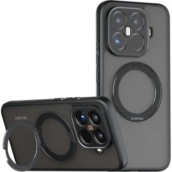 Защитный чехол Deexe Matte Skin Kickstand with MagSafe для OnePlus 15T - Transparent Black