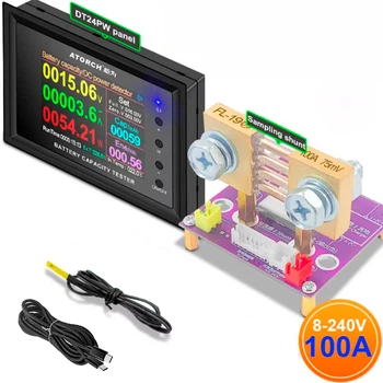 Тестер аккумуляторных батарей Atorch ATORCH 8 ~ 240 В 100 А Bluetooth Черный (1013-301-00)