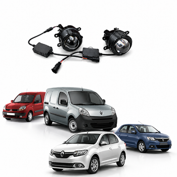 Светодиодные противотуманные фары Белый 80W\Желтый свет 48W Kangoo II/III[2008-, Logan I/II [2004-