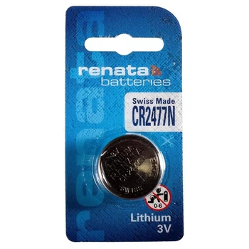Батарейка Renata CR2477N 3V 950mAh литиевая 1 шт 24×7.7 мм – кнопочный элемент питания Lithium Coin