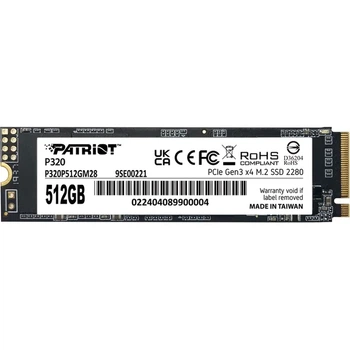SSD внутрішні Patriot P320 512GB M.2 2280 NVMe PCIe 3.0 x4 (P320P512GM28)