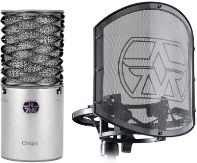 Студійний конденсаторний мікрофон Aston Microphones Origin Bundle з поп-фільтром Сріблястий (SUP_em6396) (5060458800015)