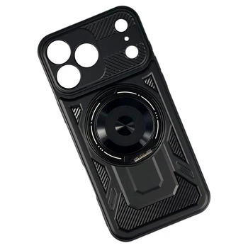 Чохол (накладка) Apple iPhone 17 Pro Max, Armor Rotating Magnetic, MagSafe, Чорний - 690784