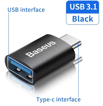 Адаптер Baseus Ingenuity Series Mini OTG USB-A 3.1 to Type-C (Black)