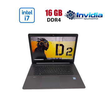 Мобільна робоча станція HP ZBook Studio G3 / 15.6" (1920x1080) IPS / Intel Core i7-6700HQ (4 (8) ядра по 2.6 - 3.5 GHz) / 16 GB DDR4 / 512 GB SSD / nVidia Quadro M1000M, 4 GB DDR5, 128-bit / WebCam б/в