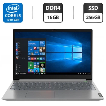 Ультрабук Lenovo ThinkBook 15-IIL / 15.6" (1920x1080) IPS / Intel Core i5-1035G1 (4 (8) ядра по 1.0 - 3.6 GHz) / 16 GB DDR4 / 256 GB SSD / Intel UHD Graphics / WebCam б/у
