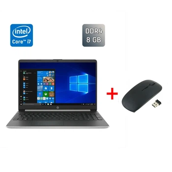 Ноутбук HP 15-da1005dx / 15.6" (1366x768) TN / Intel Core i7-8565U (4 (8) ядра по 1.8 - 4.6 GHz) / 8 GB DDR4 / 256 GB SSD / Intel UHD Graphics / WebCam / Windows 10 б/в + Подарунок Беспроводная мышь / USB