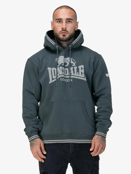 Худі флісовий чоловічий Lonsdale OUTWOOD 117773-5013 XXL Green/Green (4255581579957)