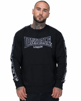 Світшот чоловічий Lonsdale KIRKLINTON 117852-1500 XL Black/White (4255581588584)