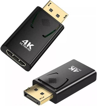 Цифровий перехідник DisplayPort тато > HDMI мама Type A для сучасних моніторів та телевізорів I-Taki