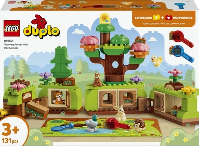 Конструктор LEGO DUPLO Town Лес открытий с дикими животными 131 деталь (10480)