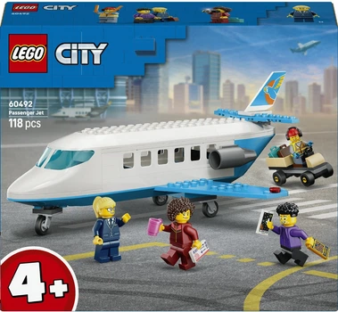 Конструктор LEGO City Пасажирський літак 118 деталей (60492)