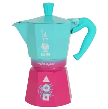 Гейзерна кавоварка Bialetti Moka Express Squid Game на 6 чашок 270 мл