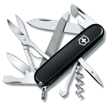 Многофункциональный складной нож Victorinox Mountaineer Black 4 слоя 18 функций Черный (1.3743.3)