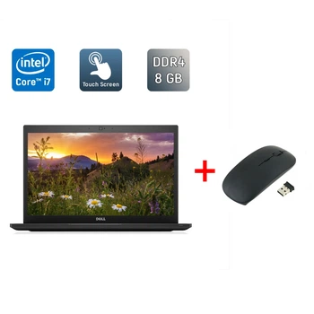 Ультрабук Dell Latitude 7480 / 14" (2560x1440) IPS Touch / Intel Core i7-6600U (2 (4) ядра по 2.6 - 3.4 GHz) / 8 GB DDR4 / 256 GB SSD / Intel HD Graphics 520 / WebCam / Windows 10 б/в + Подарунок Бездротова миша / USB