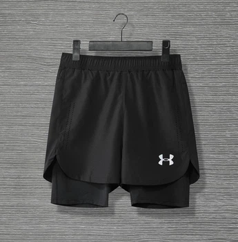 Спортивные шорты UNDER ARMOUR 2-в-1 черные, размер M