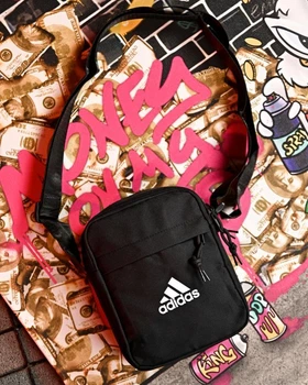 Сумка через плечо Adidas черная Oxford компактная городская ТР6713