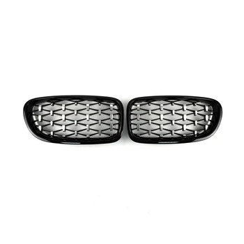 Ноздри Diamond Silver (черная окантовка) для BMW 5 серия F10/F11 2010–2016 гг