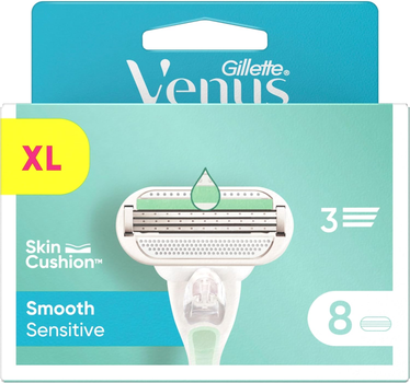 Сменные картриджи для бритья (Лезвия) женские Gillette Venus Smooth Sensitive 8 шт (8001090595355)